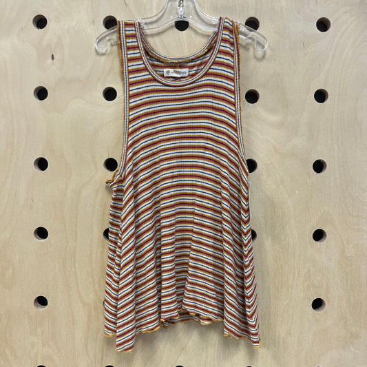 Beige Striped Tank