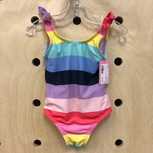 Colorful Striped Swimsuit