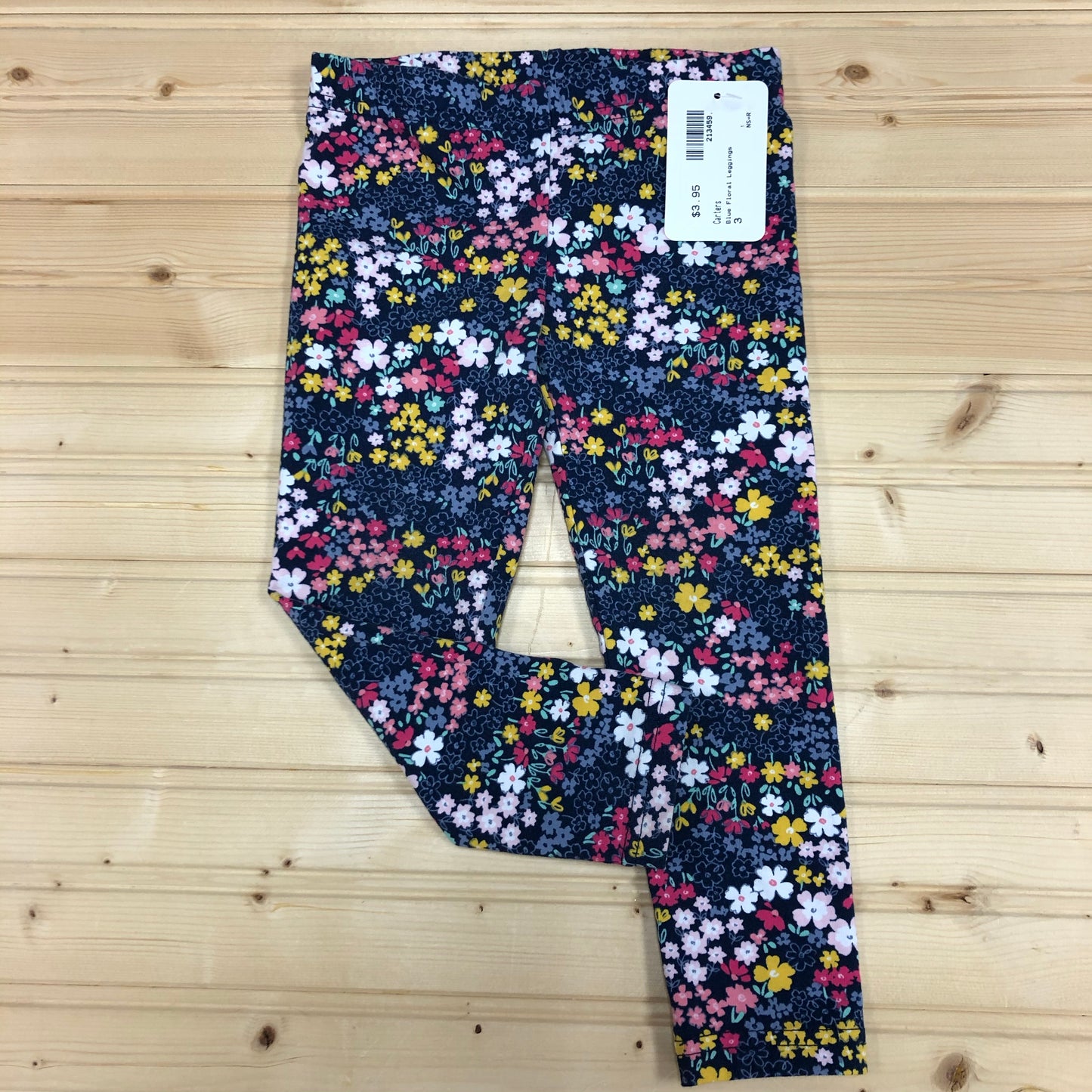 Blue Floral Leggings