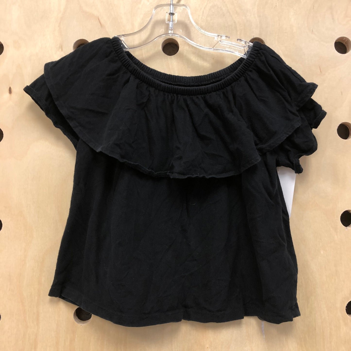 Black Ruffle Top