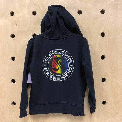 Navy Logo Zip Hoodie