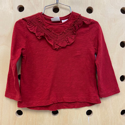Red Ruffle Top