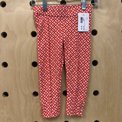 Orange & White Floral Leggings