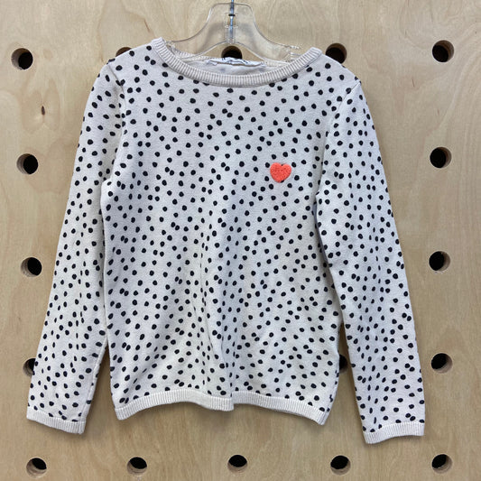 Cream+Black Polka Sweatshirt