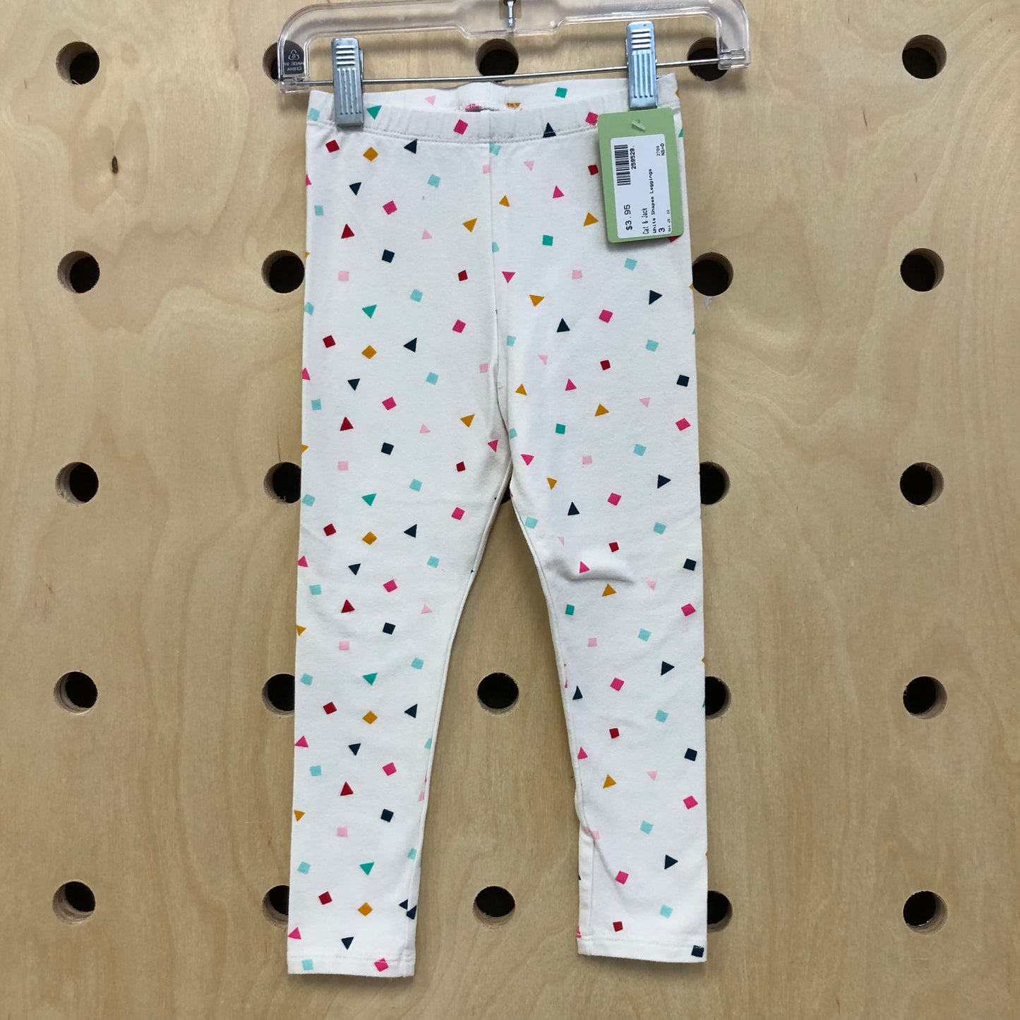 White Shapes Leggings