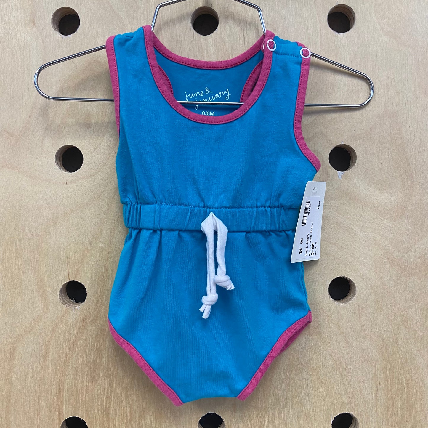 Blue + Pink Romper