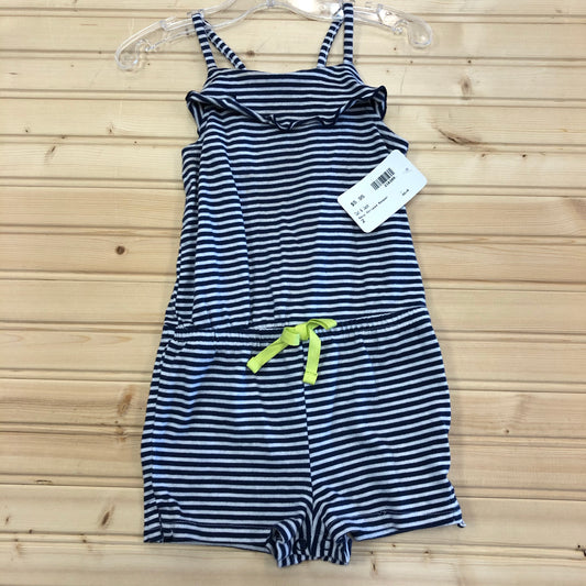 Navy Striped Romper