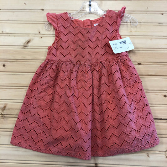 Coral Eyelet Dress