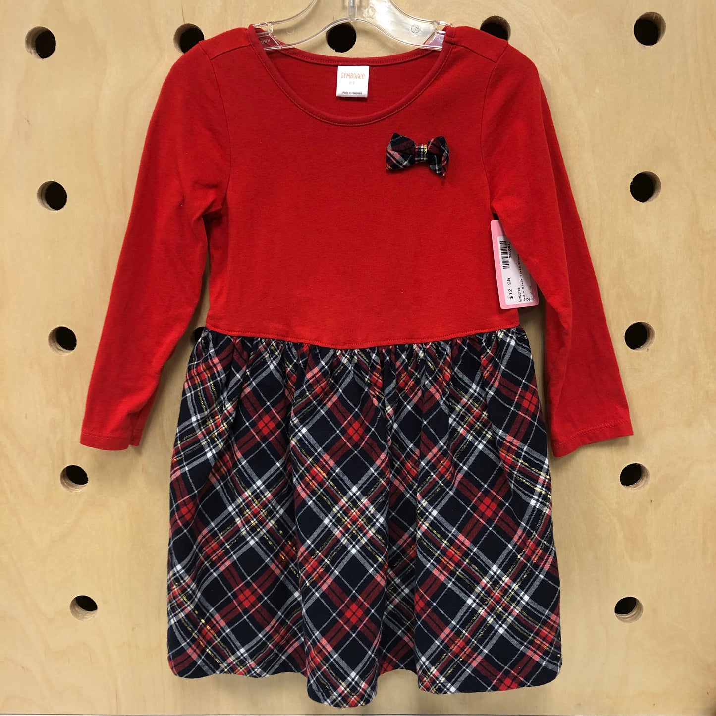 Red + Black Plaid Dress