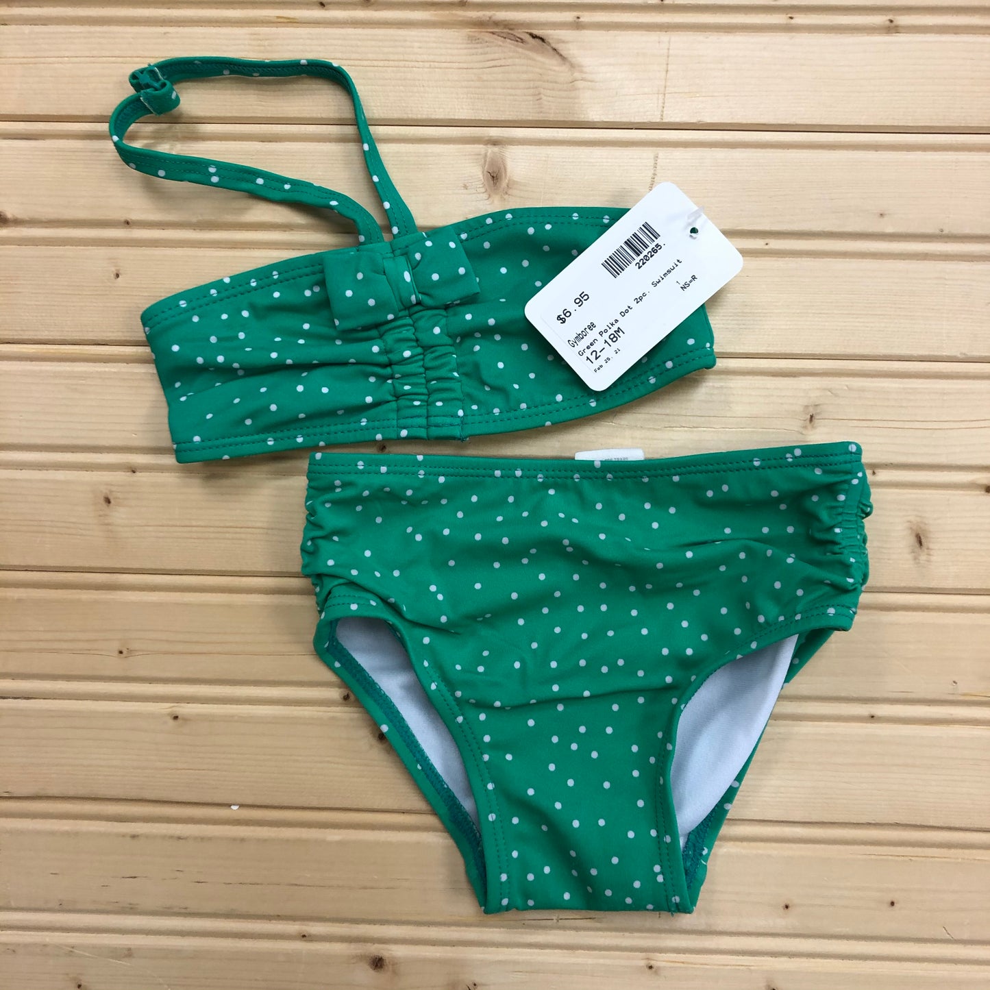 Green Polka Dot 2pc. Swimsuit