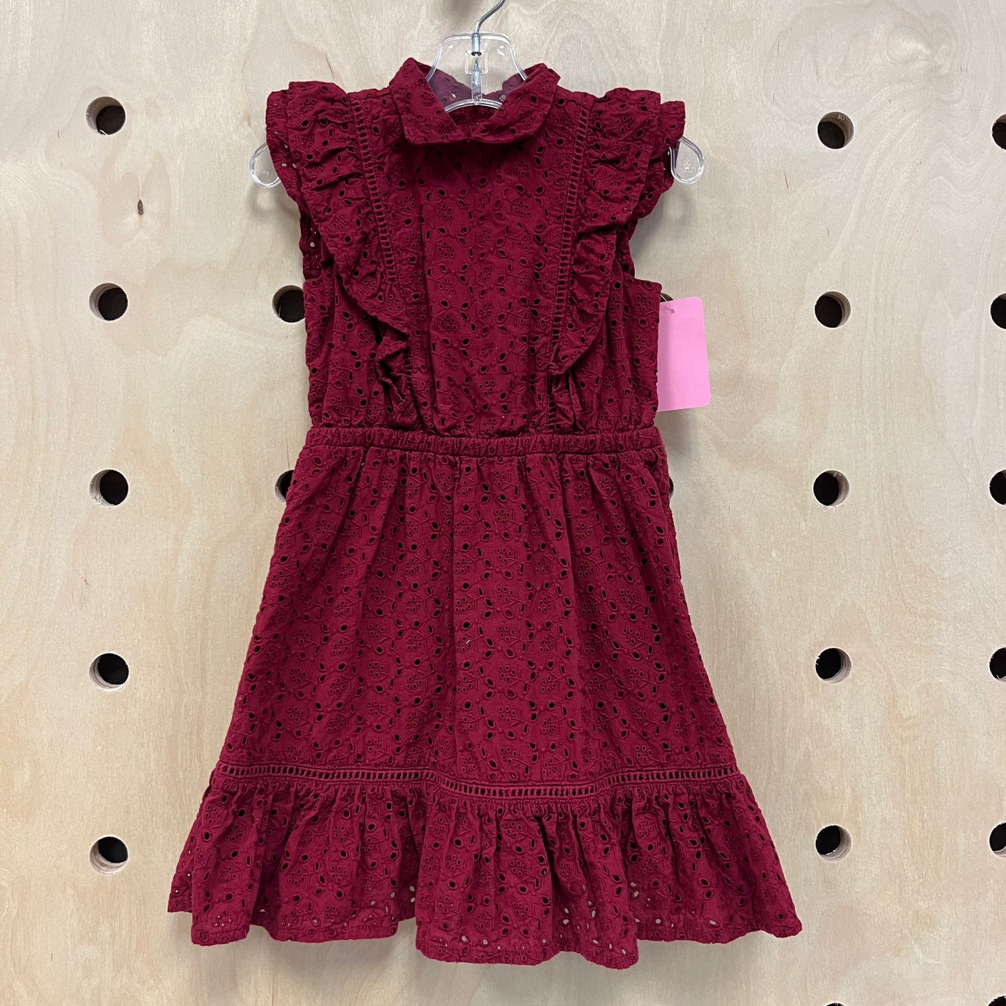 Burgundy Eyelet Dress