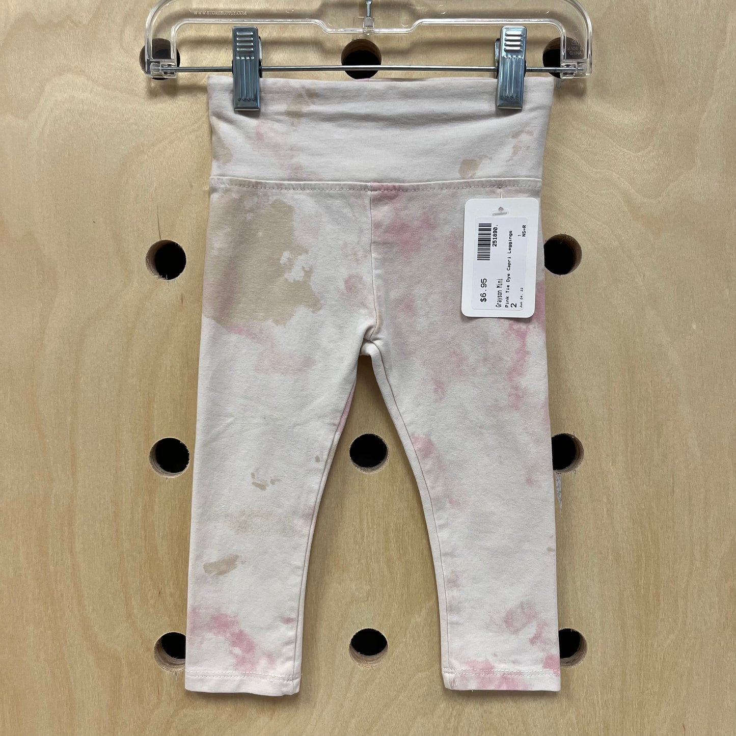 Pink Tie Dye Capri Leggings