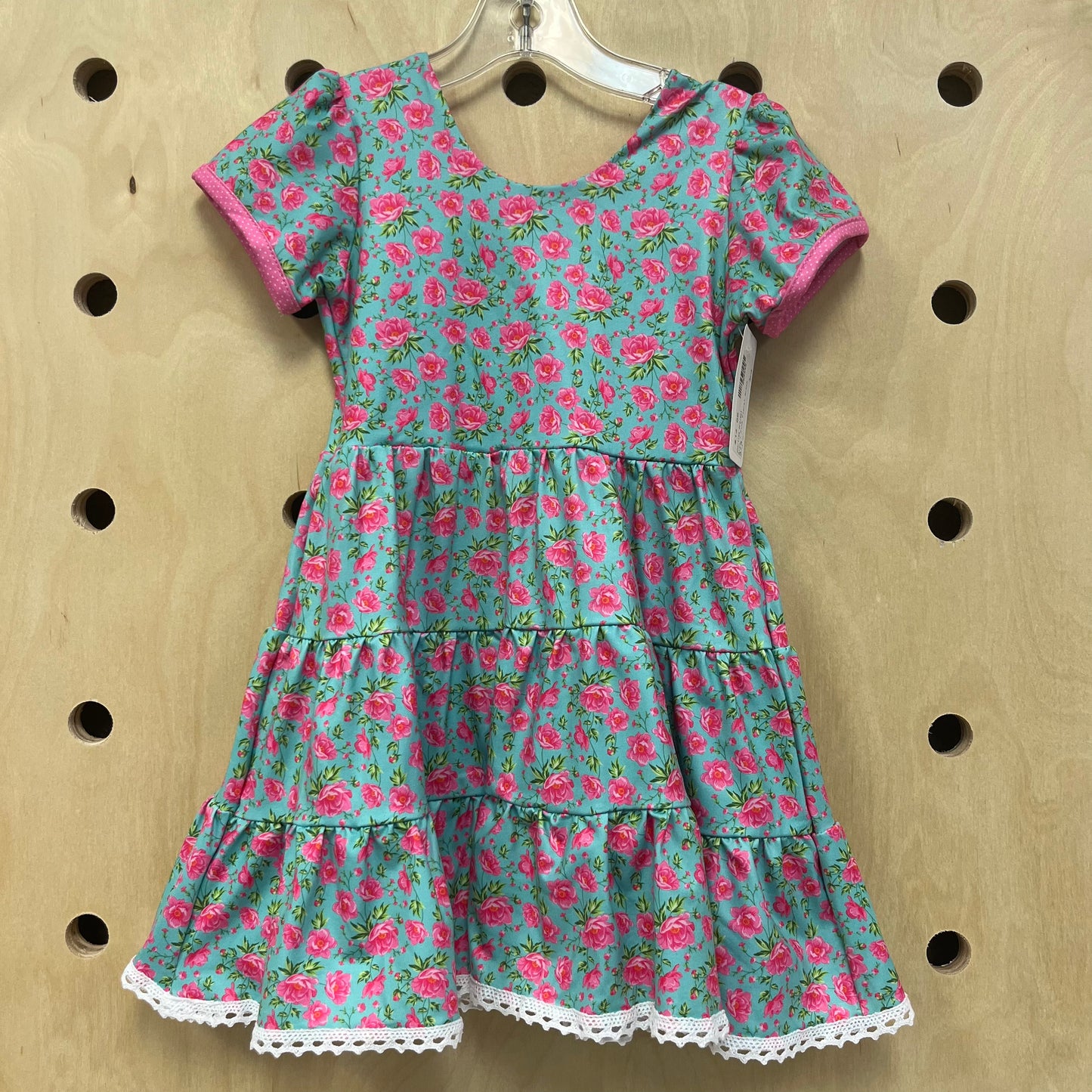 Blue + Pink Floral Dress
