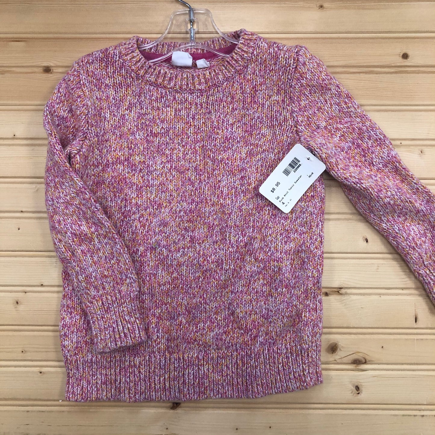 Pink Knit Tunic Sweater