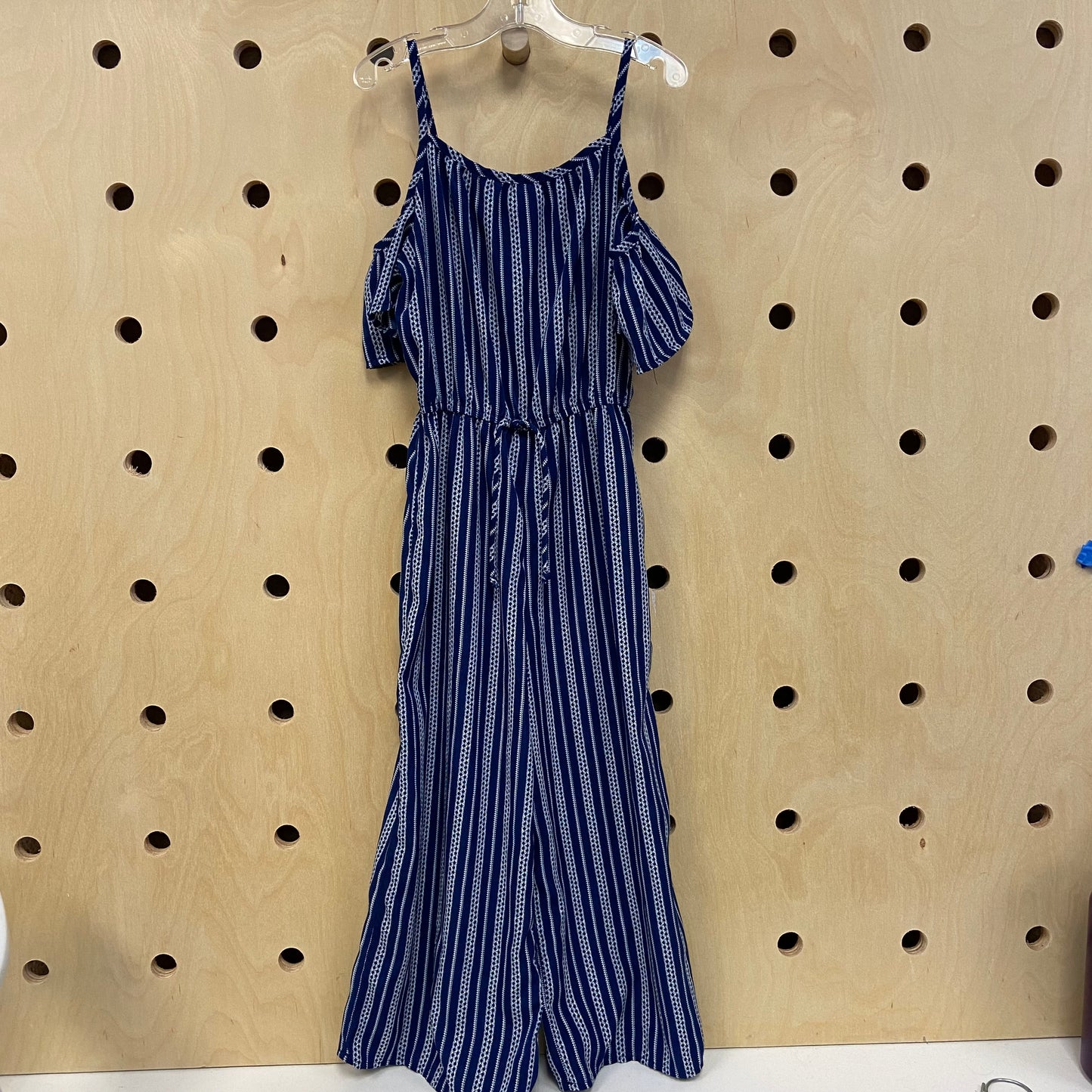 Blue + White Silky Jumpsuit