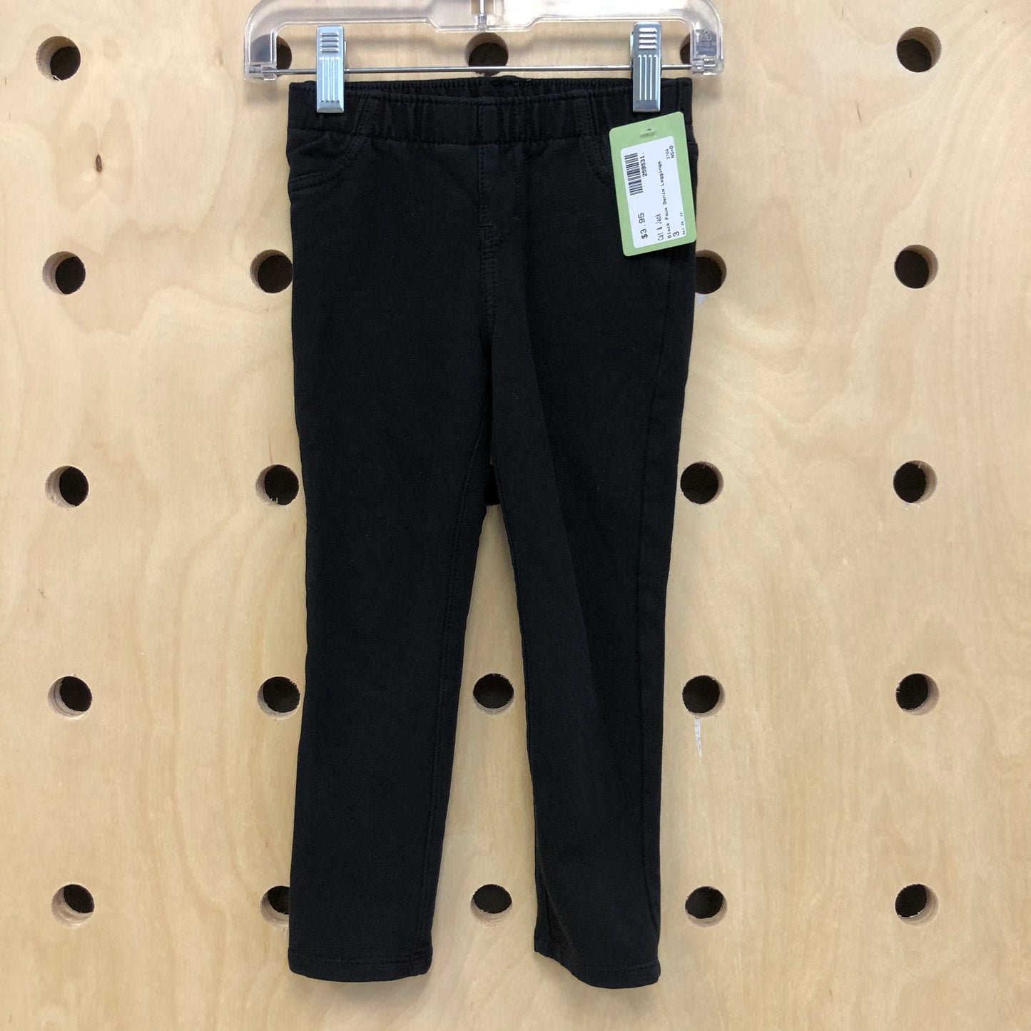 Black Faux Denim Leggings