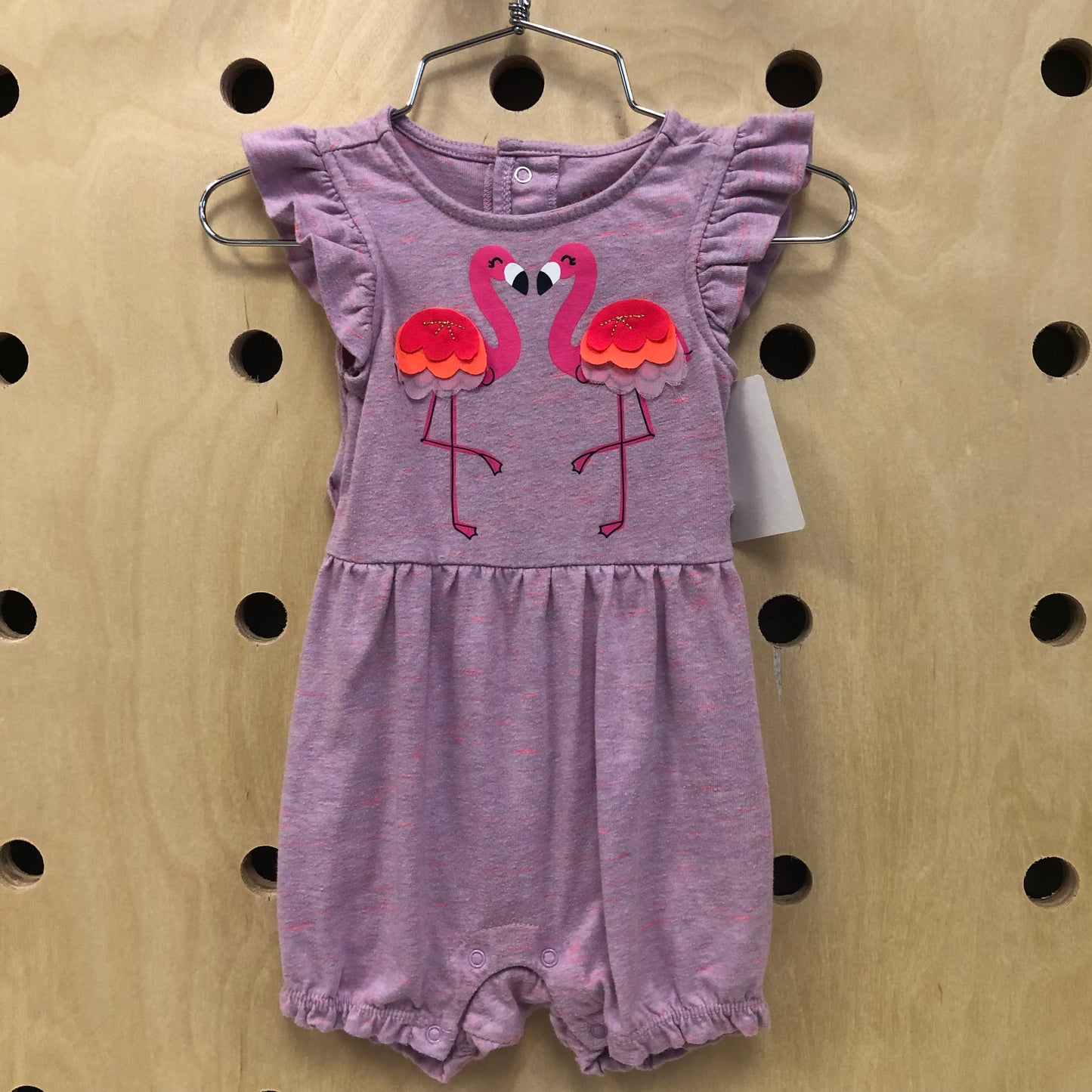 Lavendar Flamingo Romper