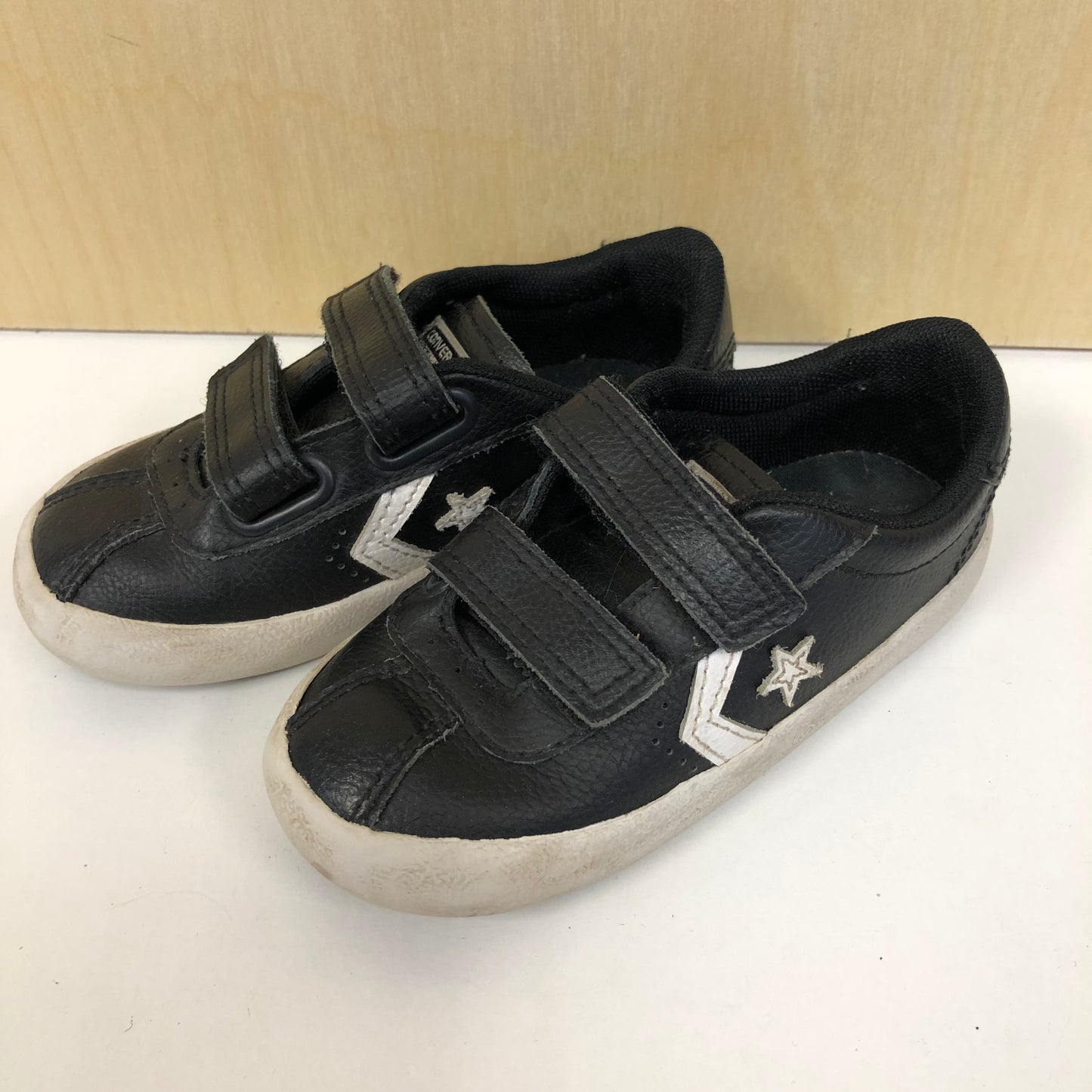 Black Velcro Vegan Leather