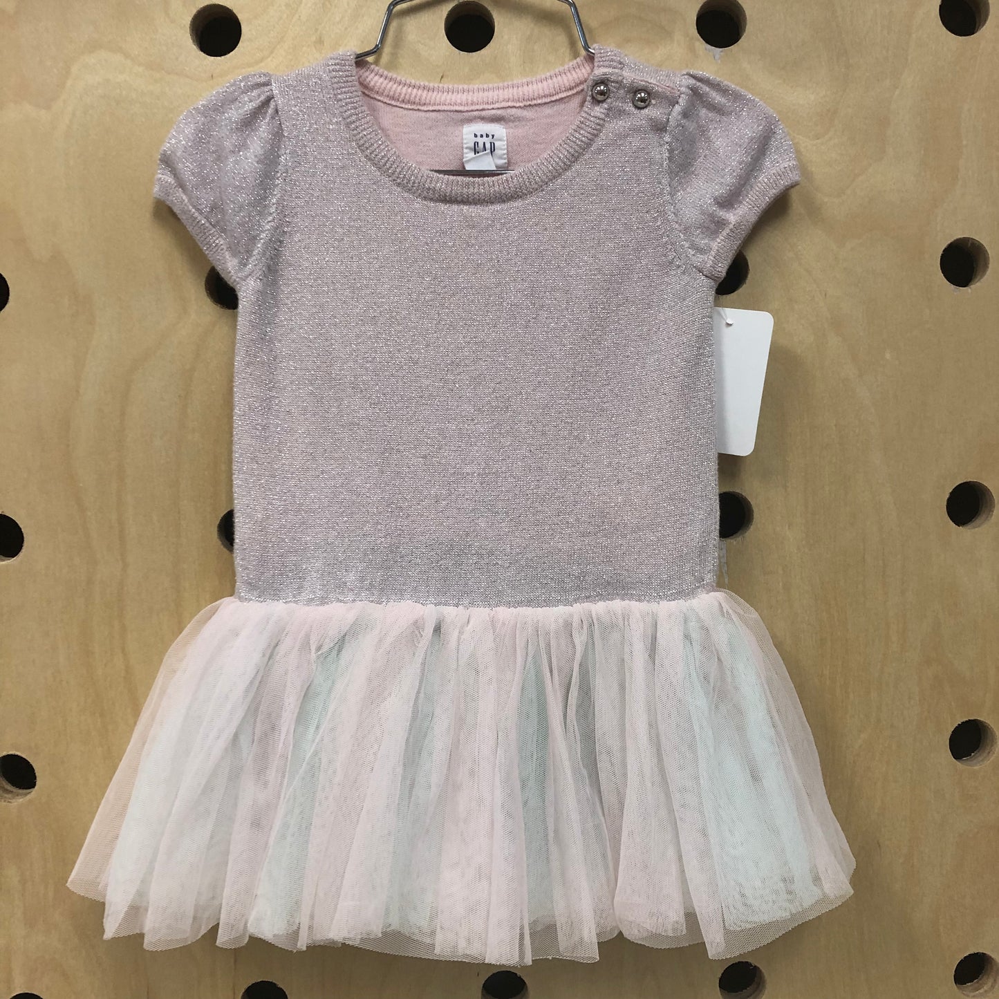 Pink & Silver Thread Dress
