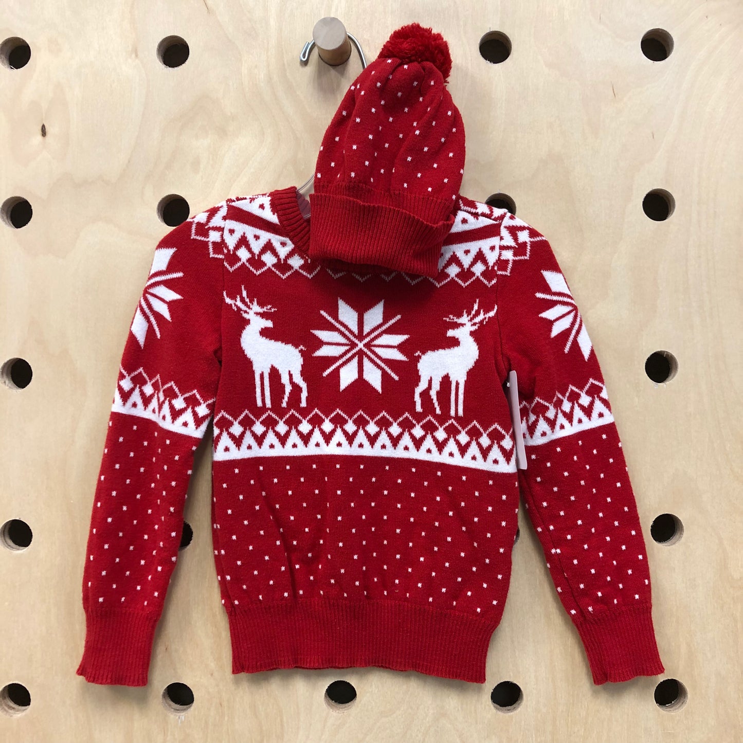 Red Reindeer Sweater + Hat