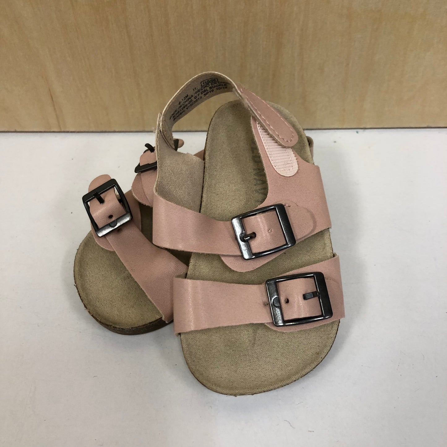 Pink Buckle Cork Sandals