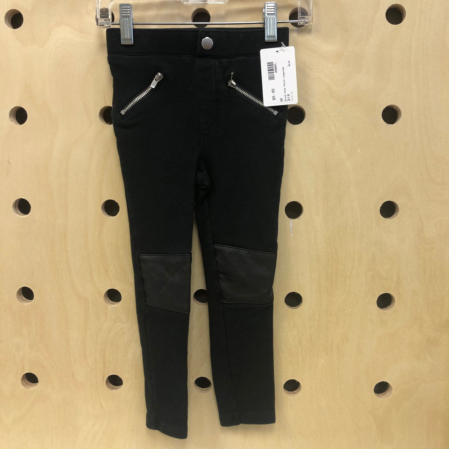 Black Knee Patch Leggings