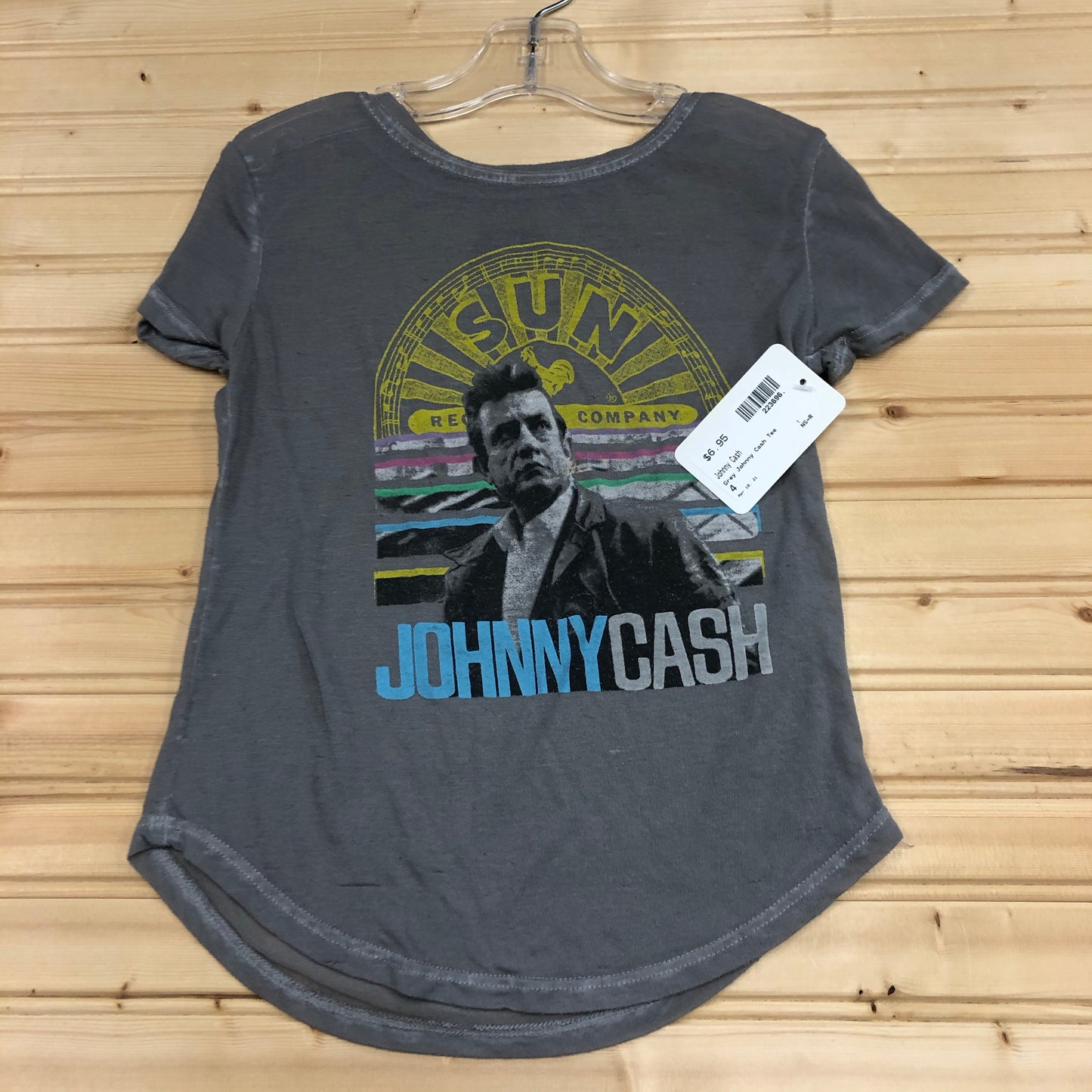 Grey Johnny Cash Tee