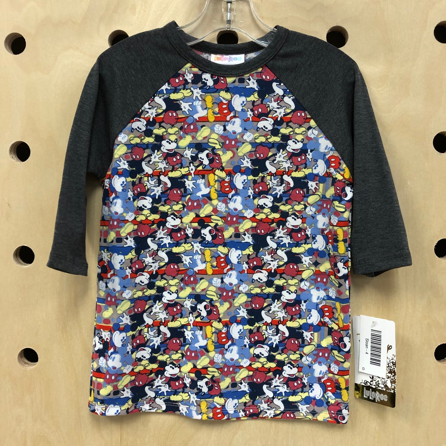 Grey & Blue Mickey Raglan NEW!