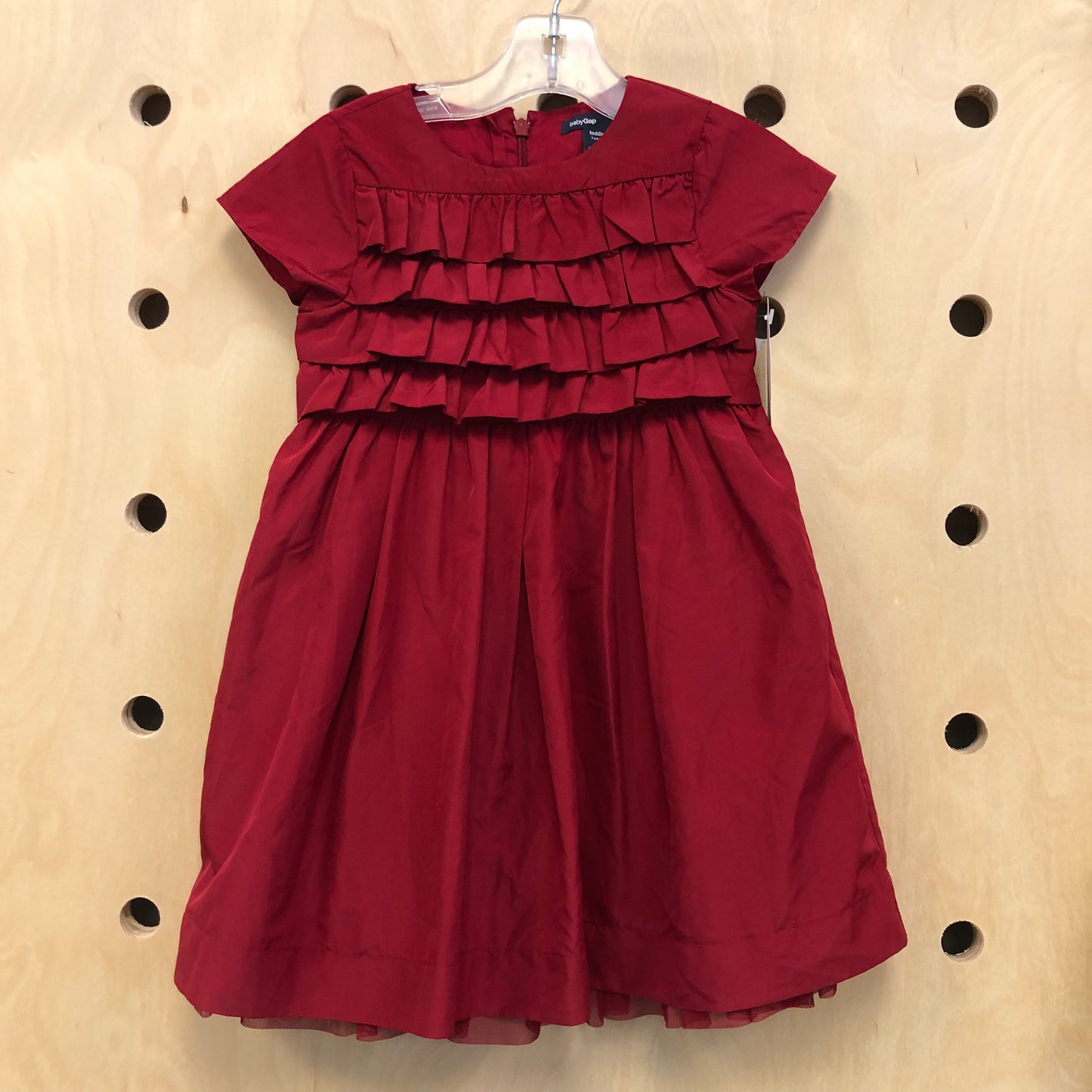 Deep Red Ruffle Dress