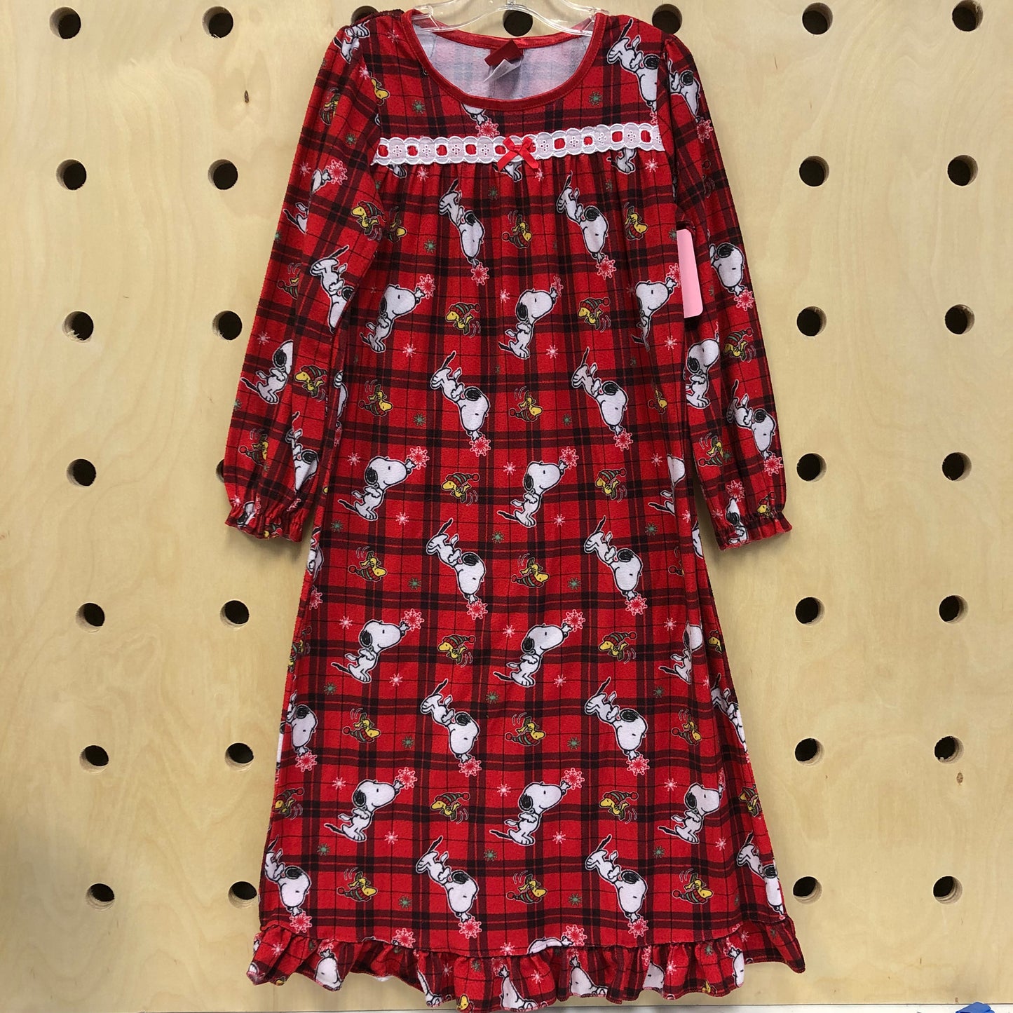 Red Plaid Snoopy Nightgown