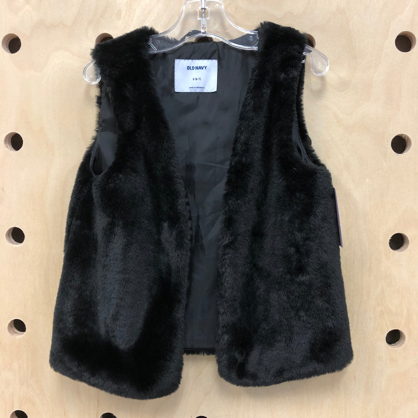 Black Fuzzy Vest