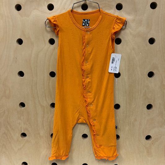 Orange Bamboo Snap Romper