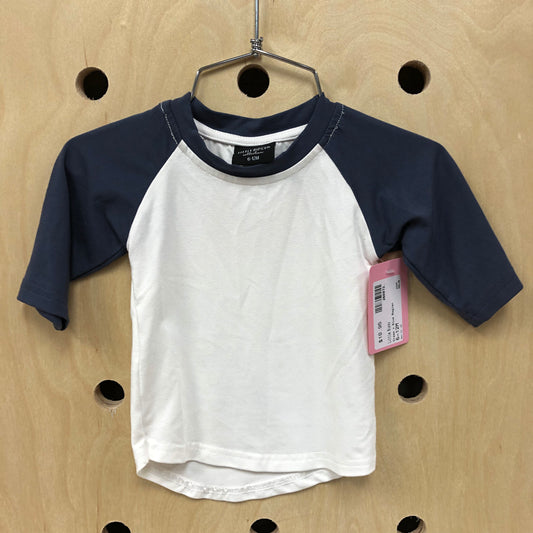 Cream + Blue Raglan