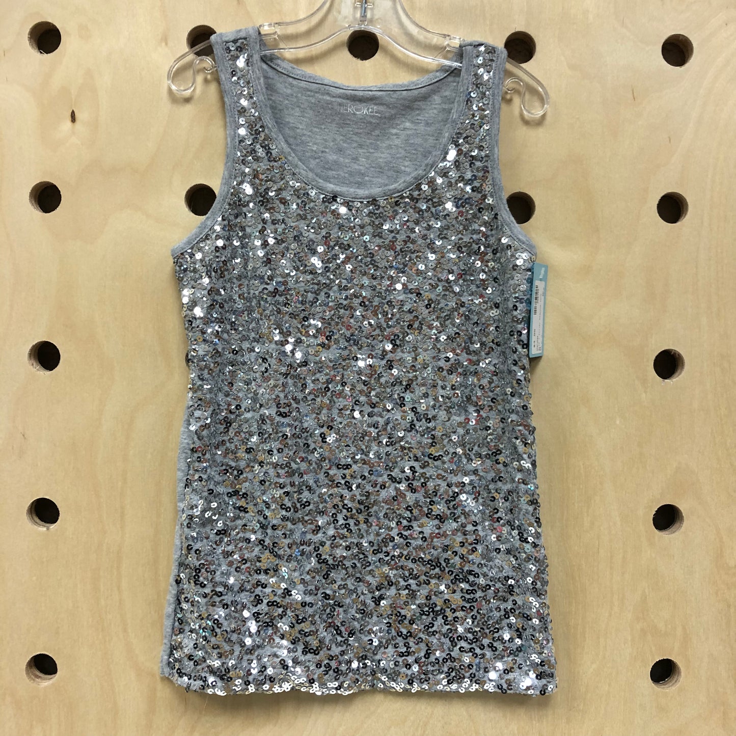 Grey + Silver Sequins Tank