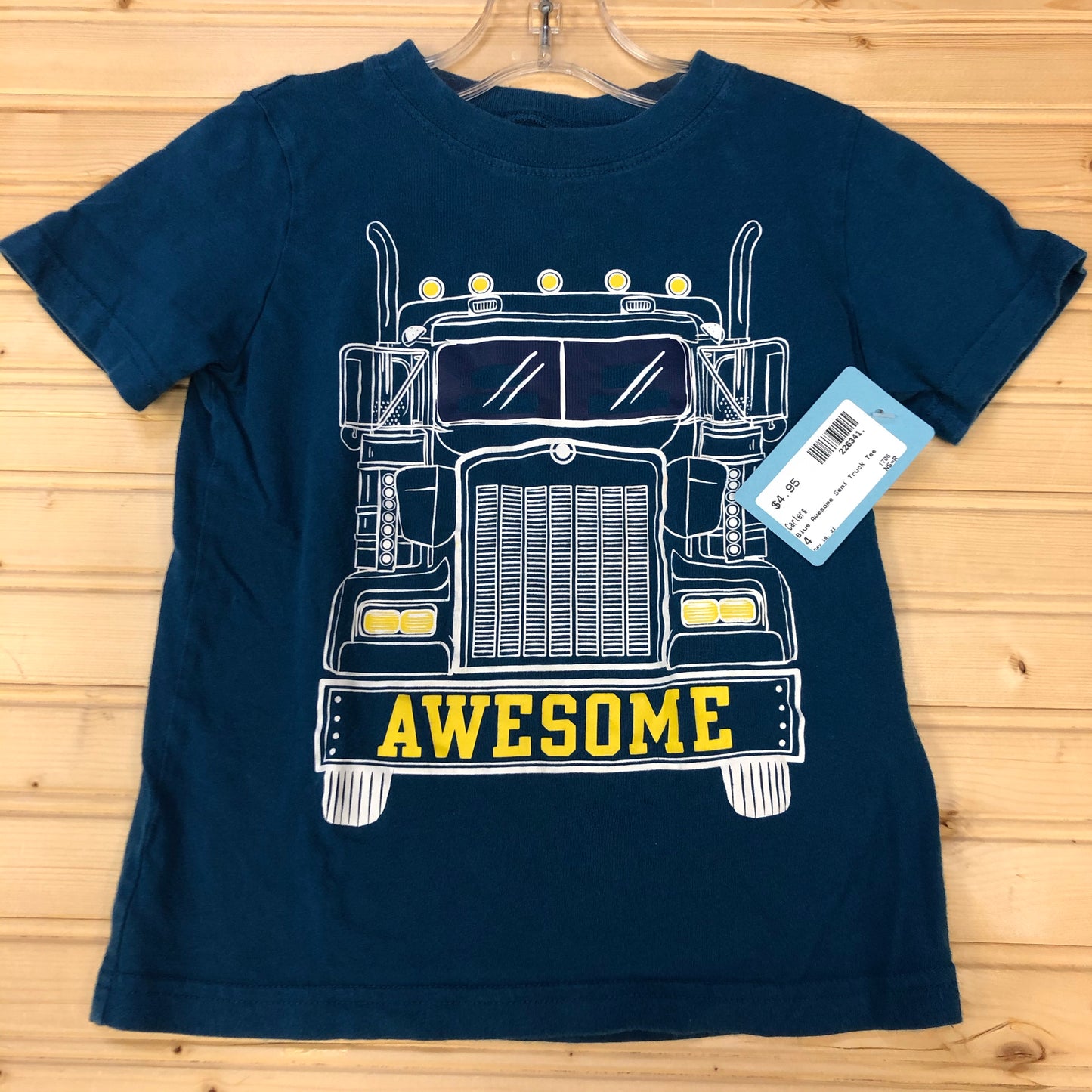 Blue Awesome Semi Truck Tee