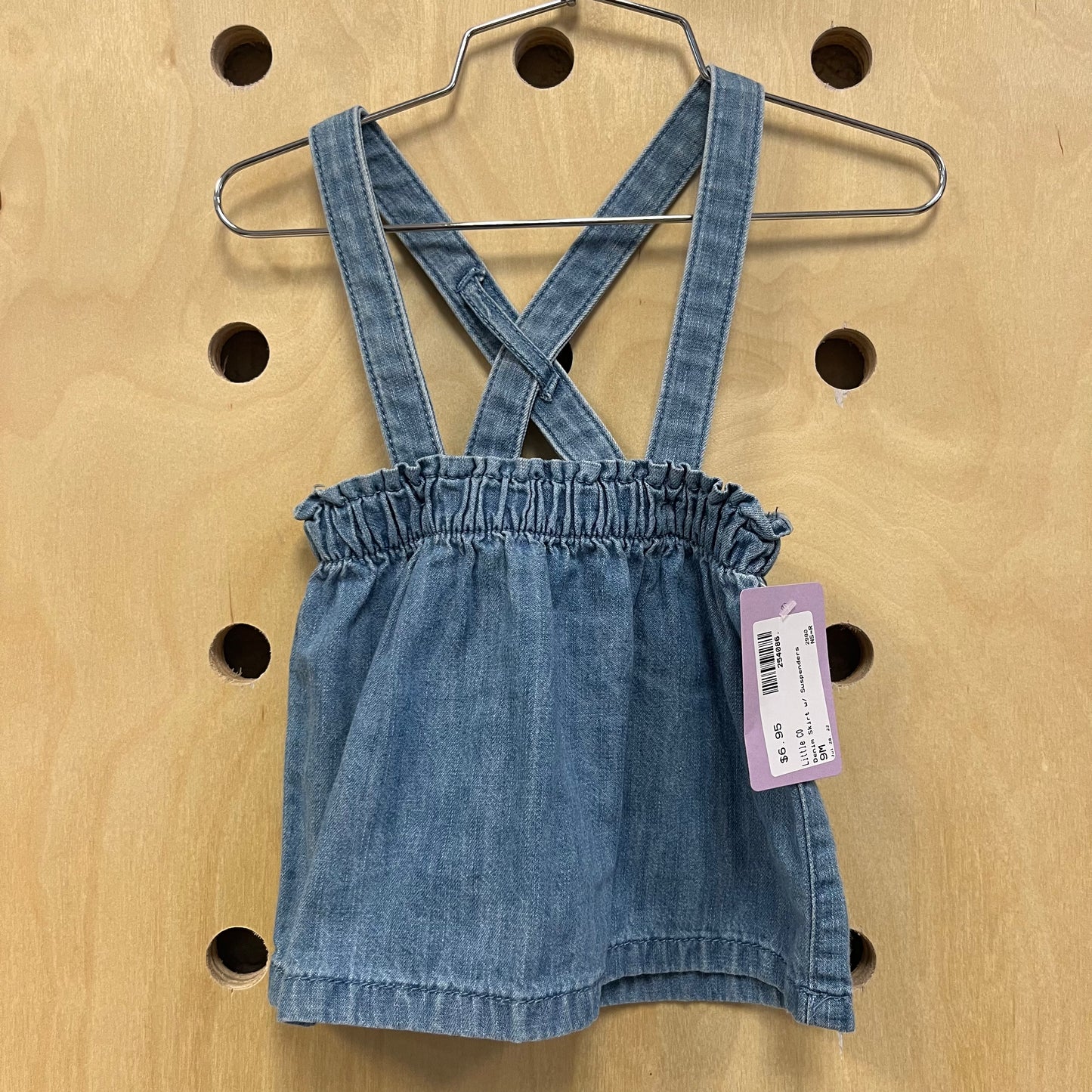 Denim Skirt w/ Suspenders