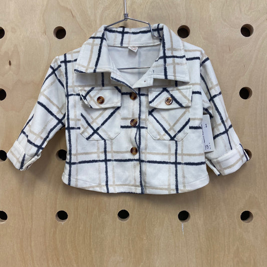 Cream + Neautral Plaid Shacket
