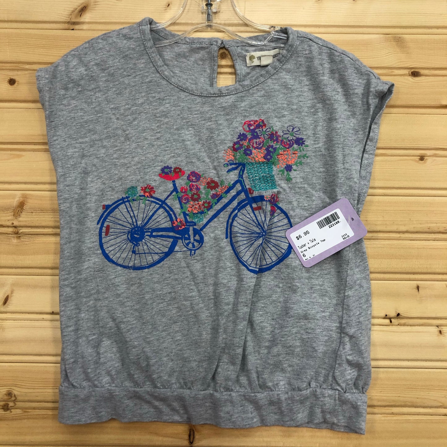 Grey Bicycle Top