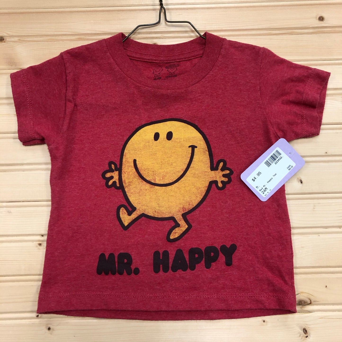 Red Mr. Happy Tee