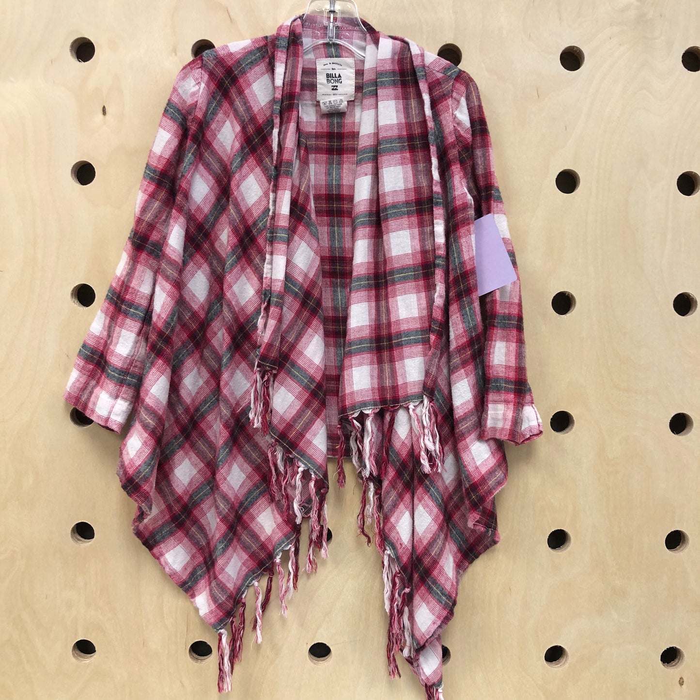 Red Plaid Fringe Flowy Flannel