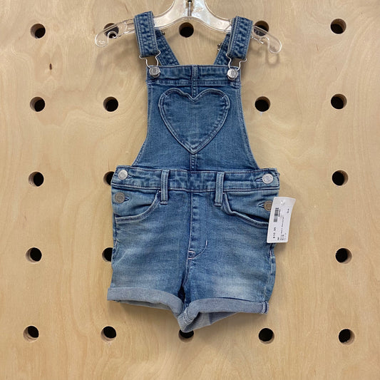 Denim Heart Shortalls
