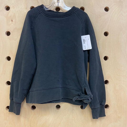 Grey Distressed Tie Pullover