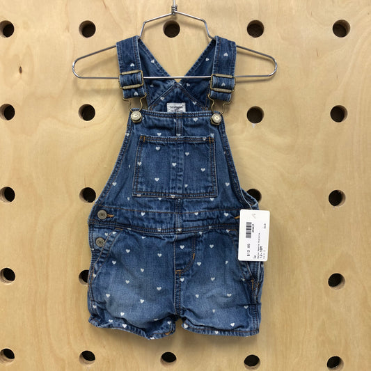 Denim Hearts Overalls