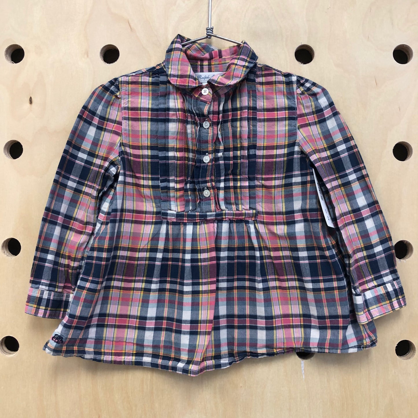 Pink/ Navy Plaid Tunic