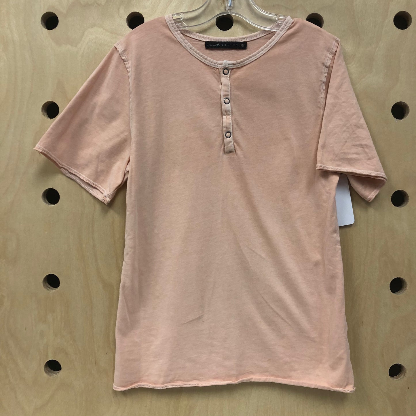 Peach Snap Henley