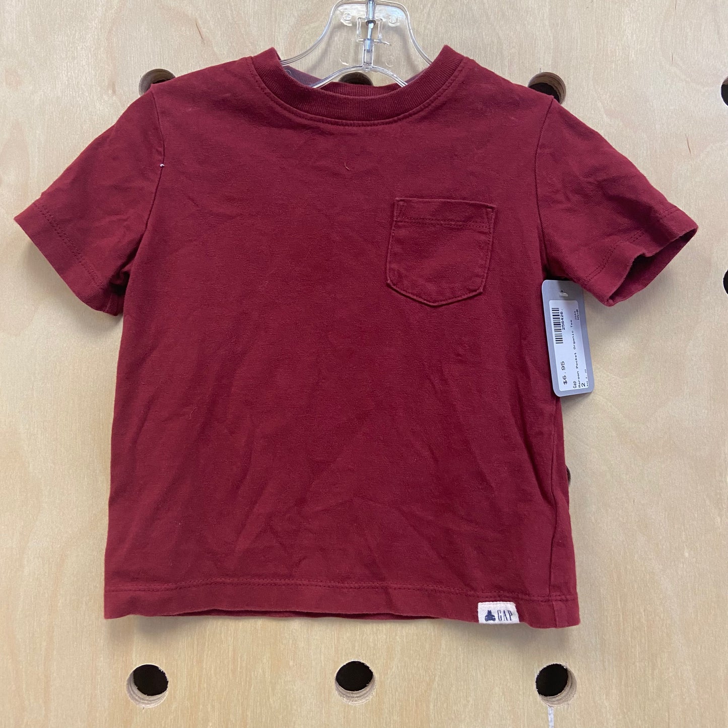 Maroon Pocket Organic Tee