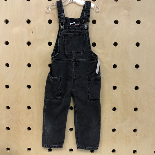 Black Denim Overalls