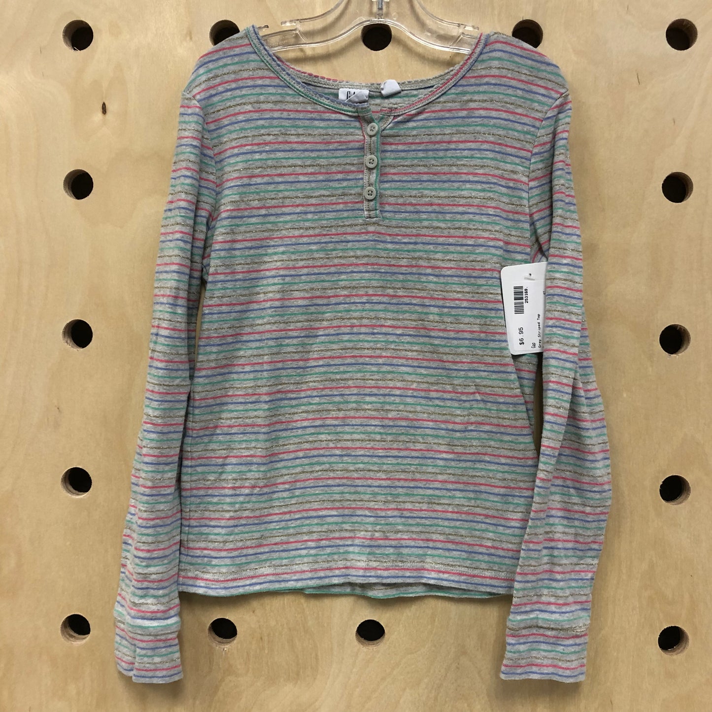 Grey Striped Top