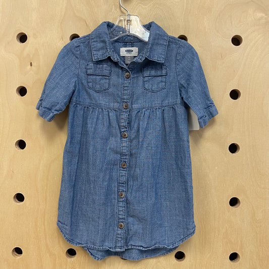 Denim Button Dress