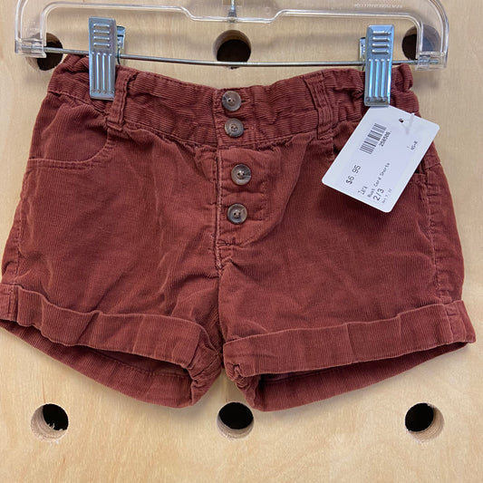 Rust Cord Shorts